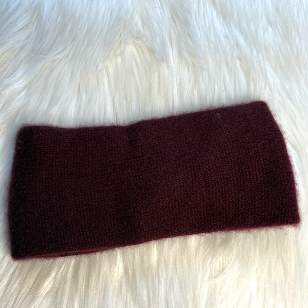 & Other Stories Burgundy Twist Front Cashmere Headband - Picture 4 of 6
